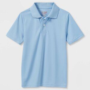 NEW! SET OF 2 Size Medium Performance Uniform Polo Shirt, Light Blue -Cat & Jack